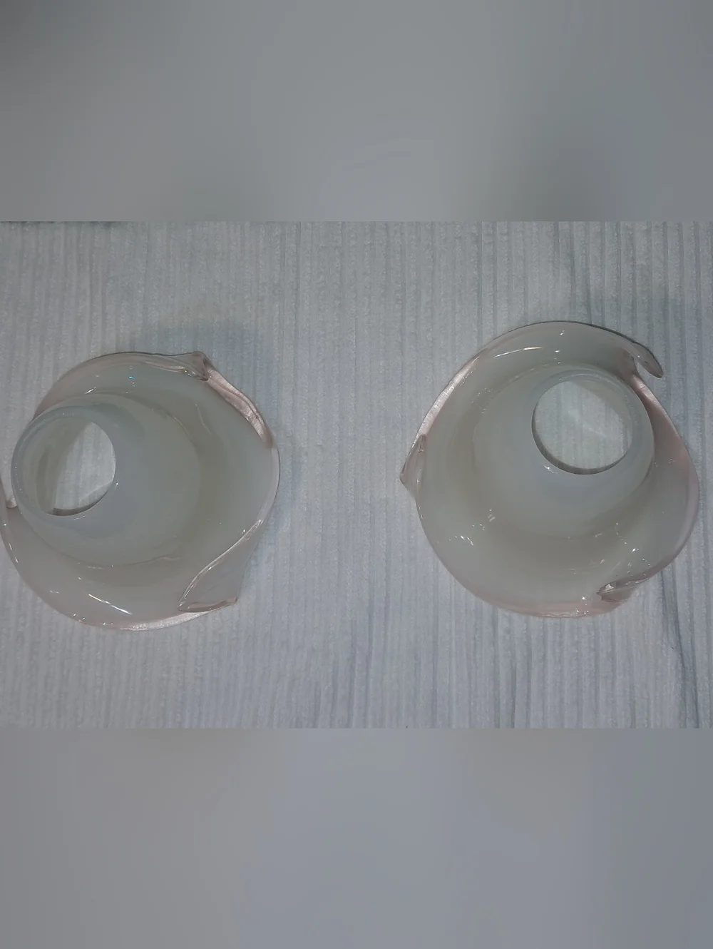 Murano Style Glass Art Light Fixture Shades Set Of 2